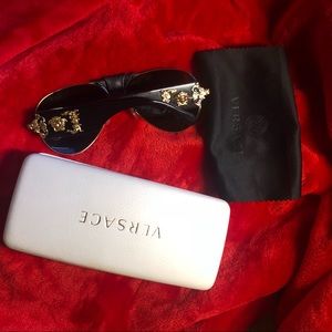 Gold Versace aviators